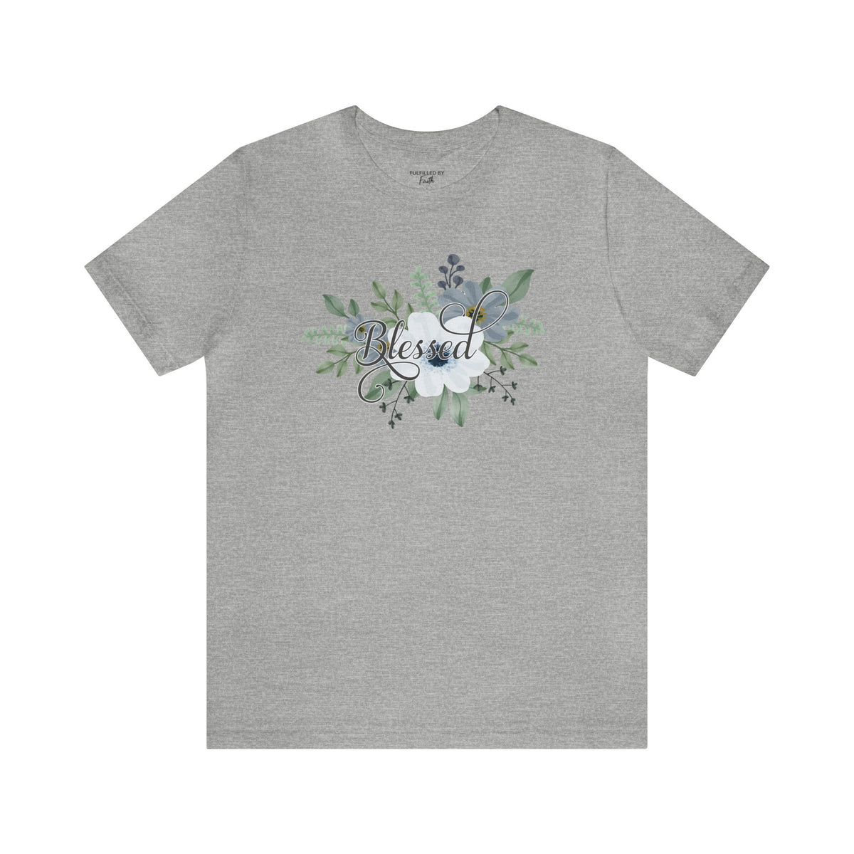 Blessed, Floral Christian T-Shirt