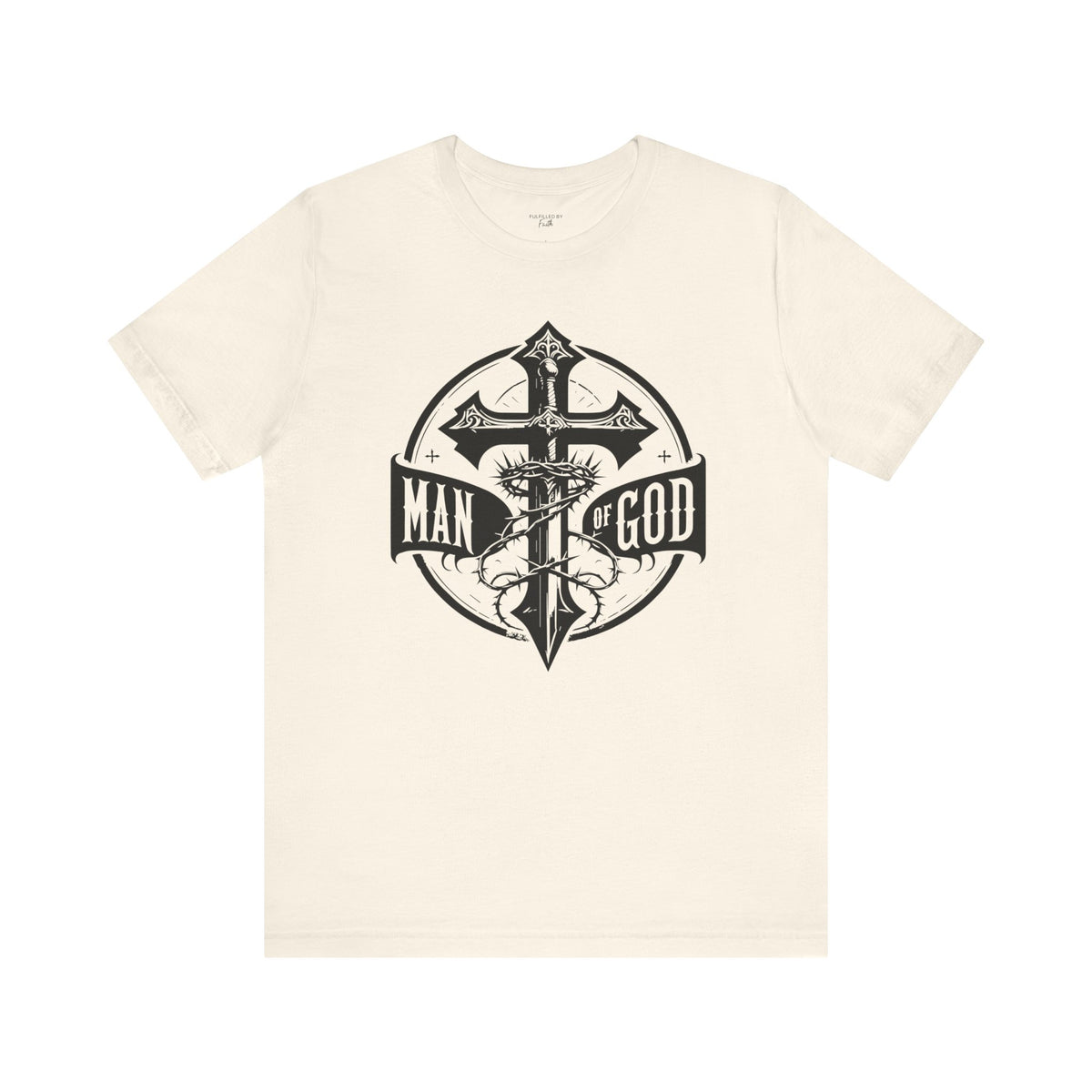 Man of God Cross Design  - Men's Christian T-Shirt