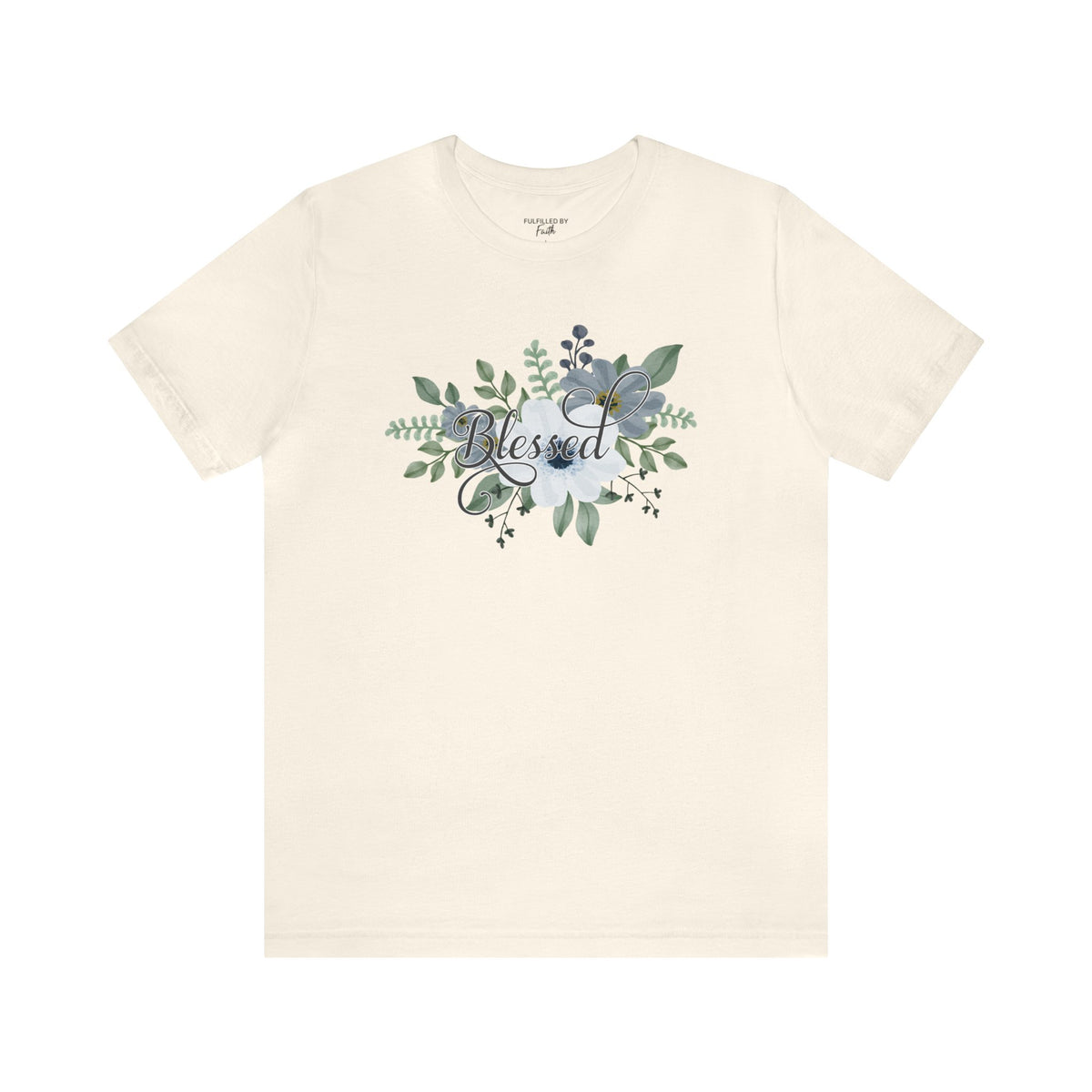 Blessed, Floral Christian T-Shirt