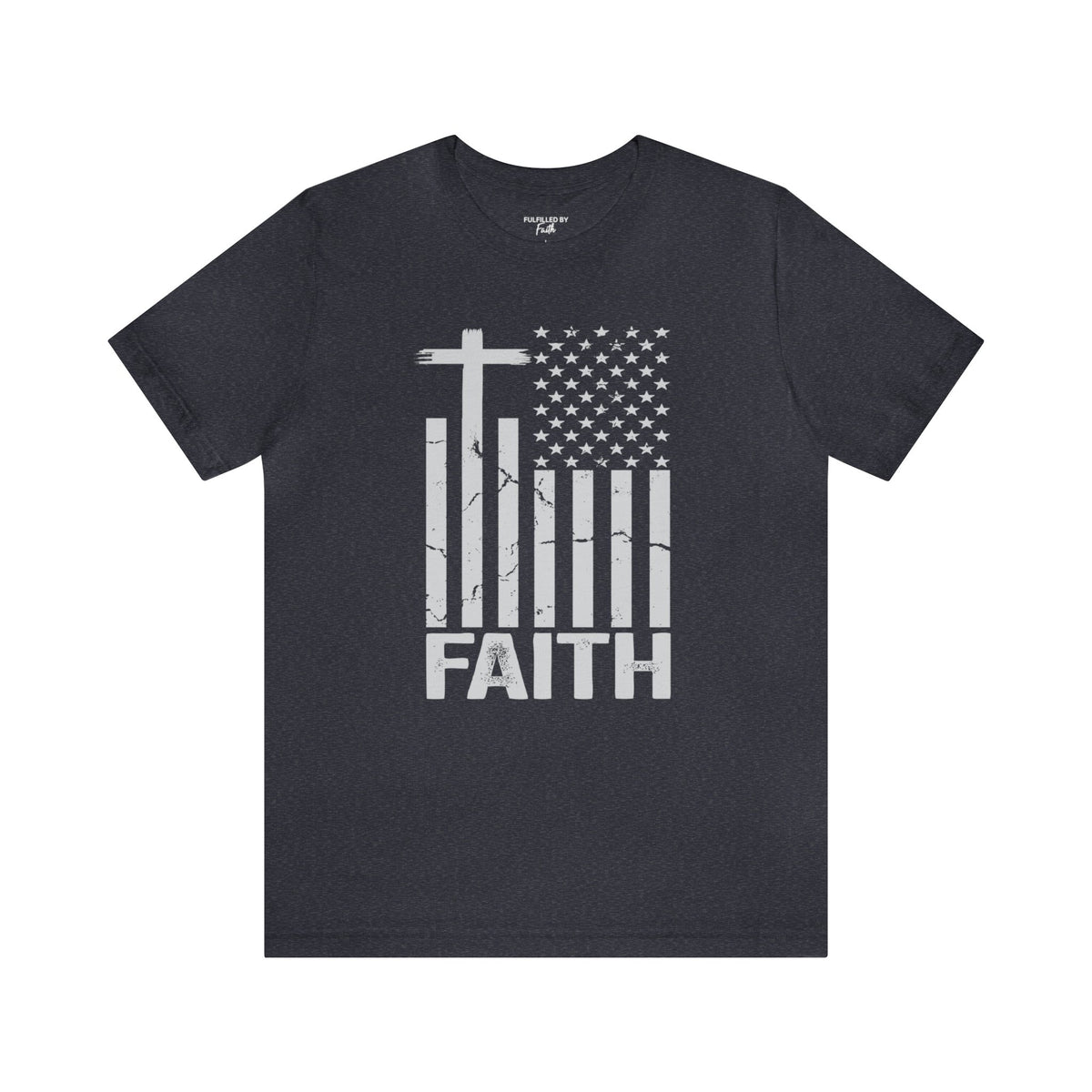 Christian Faith T-Shirt - Cross & American Flag