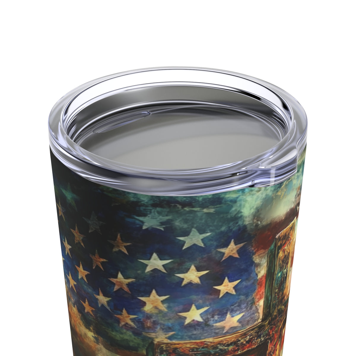 Together We Stand, Patriotic Cross & Flag Christian Faith Tumbler