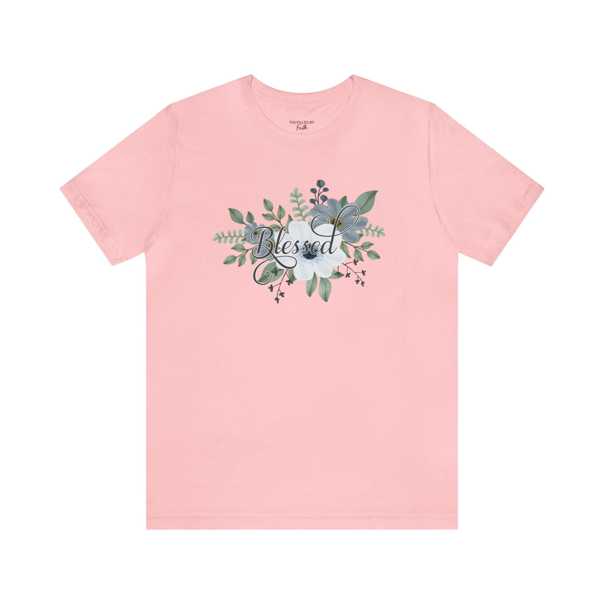 Blessed, Floral Christian T-Shirt