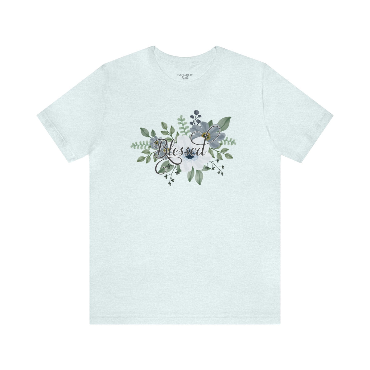 Blessed, Floral Christian T-Shirt