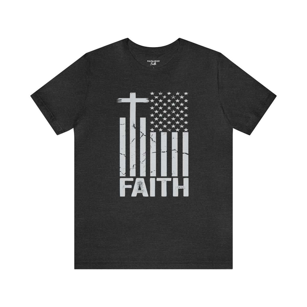 Christian Faith T-Shirt - Cross & American Flag