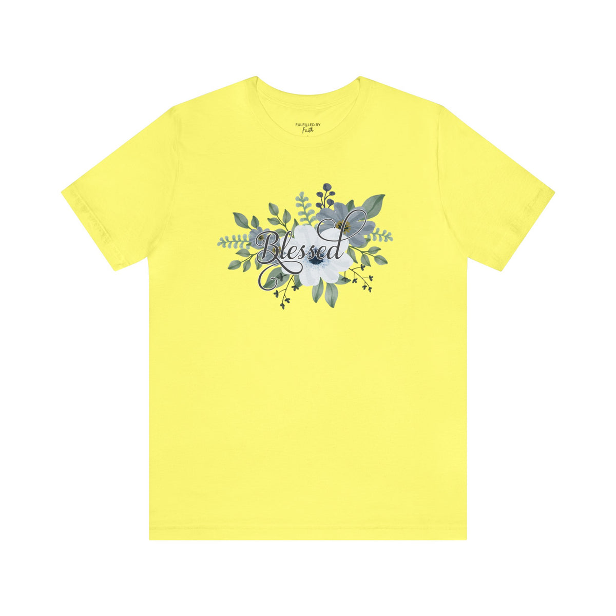 Blessed, Floral Christian T-Shirt