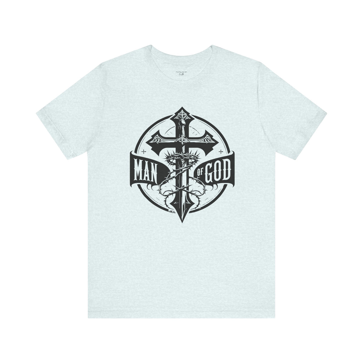 Man of God Cross Design  - Men's Christian T-Shirt