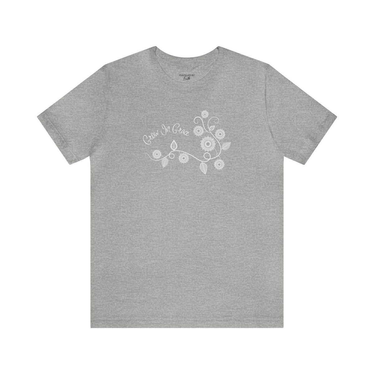 Grow In Grace - Floral Mandala Vine Design - Women's Christian T-Shirt