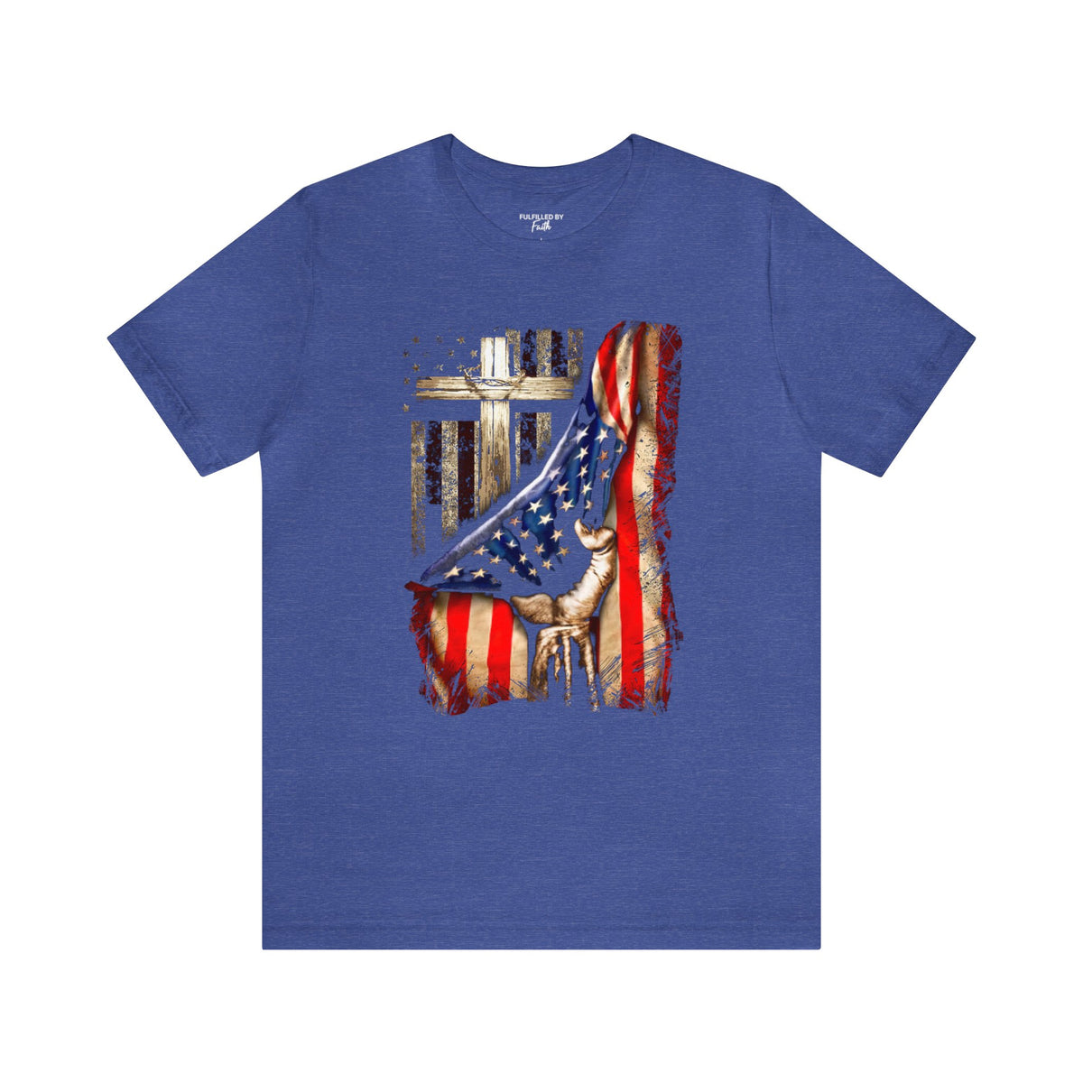 Cross & The American Flag - Christian T-Shirt