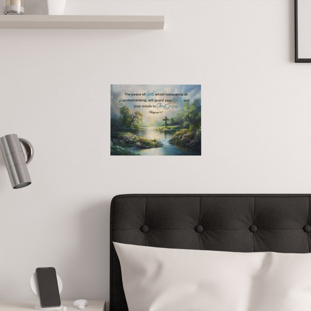 Christian Art Print, Don't be anxious Bible Verse, Philippians 4:7, The peace of God, which transcends all understanding, will guard your hearts and your minds in Christ Jesus.