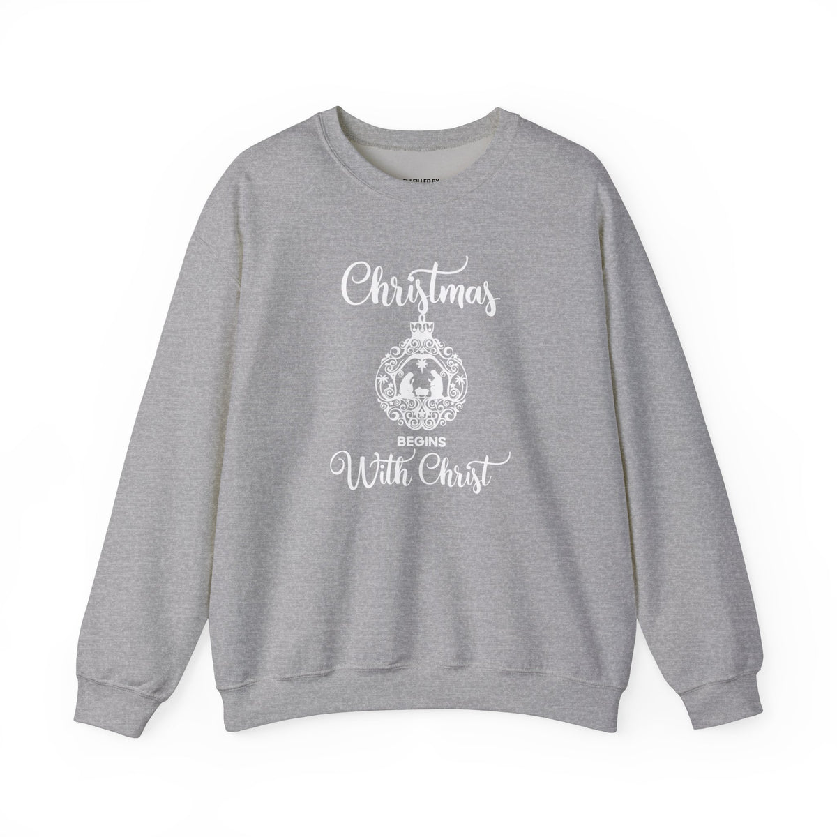 Christmas Begins With Christ  Women's Christian Sweatshirt