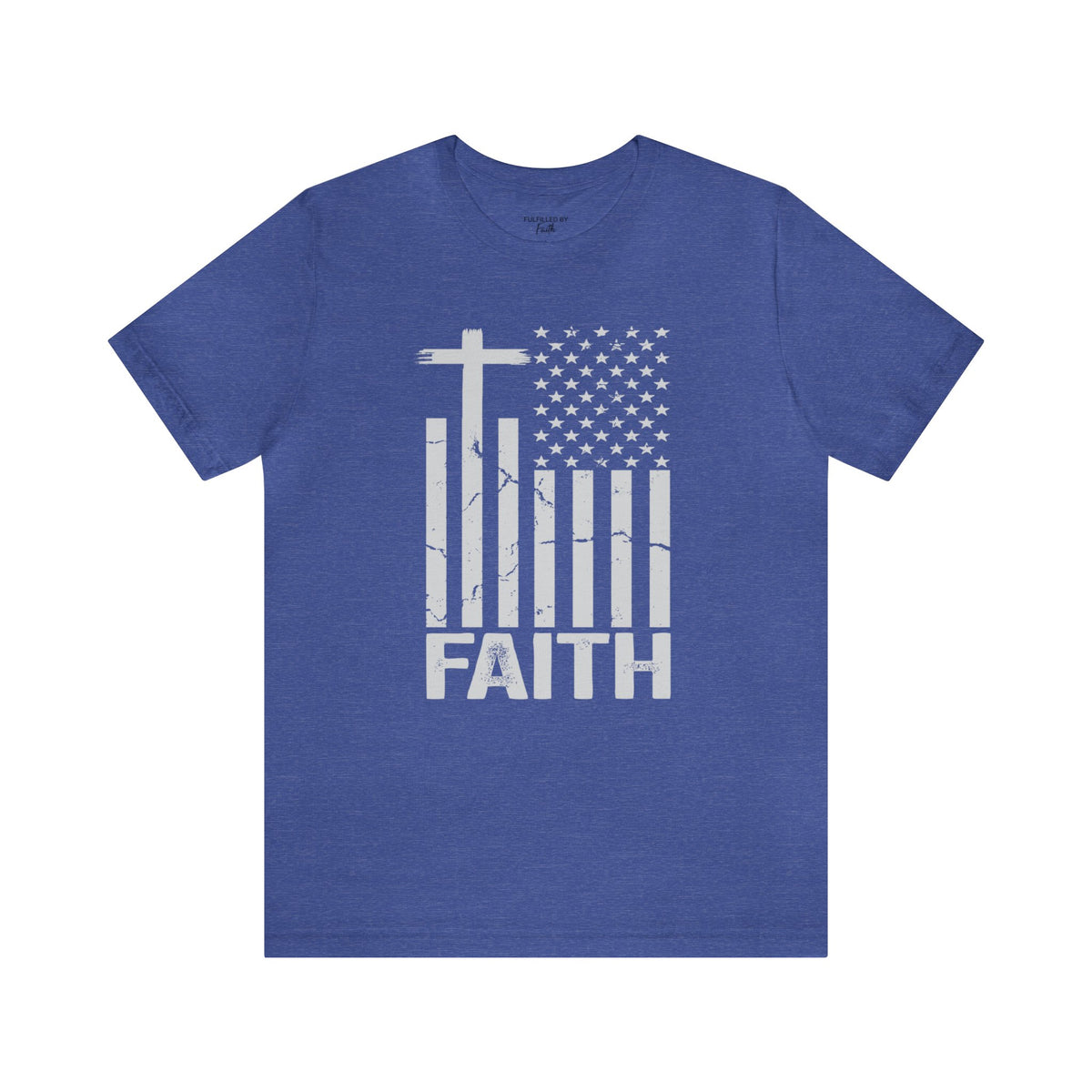 Christian Faith T-Shirt - Cross & American Flag