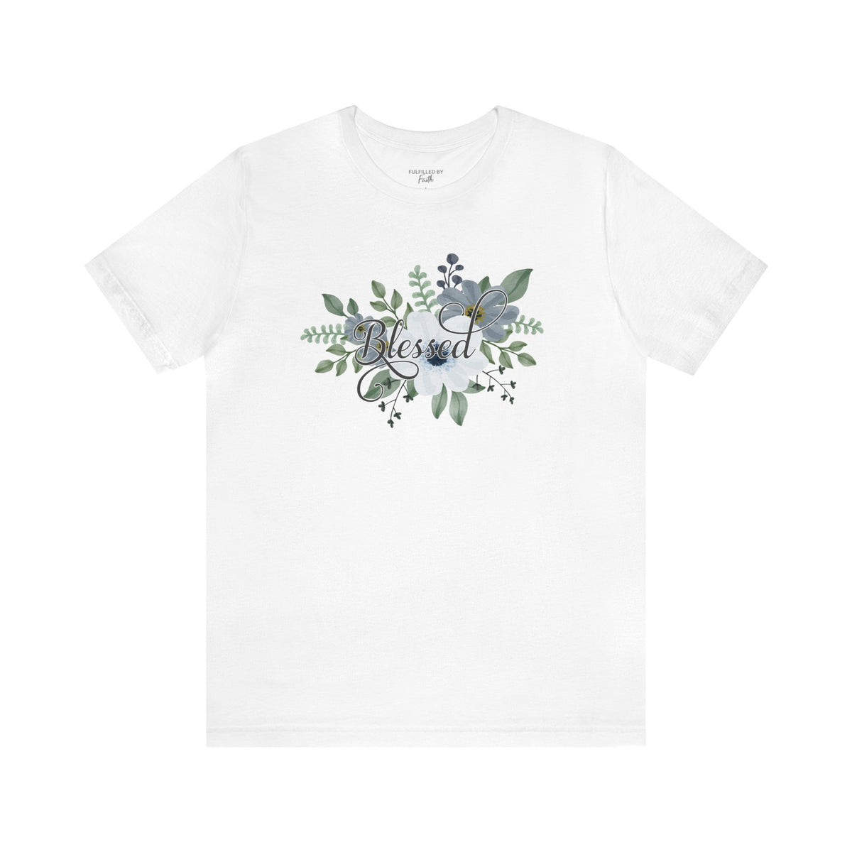 Blessed, Floral Christian T-Shirt