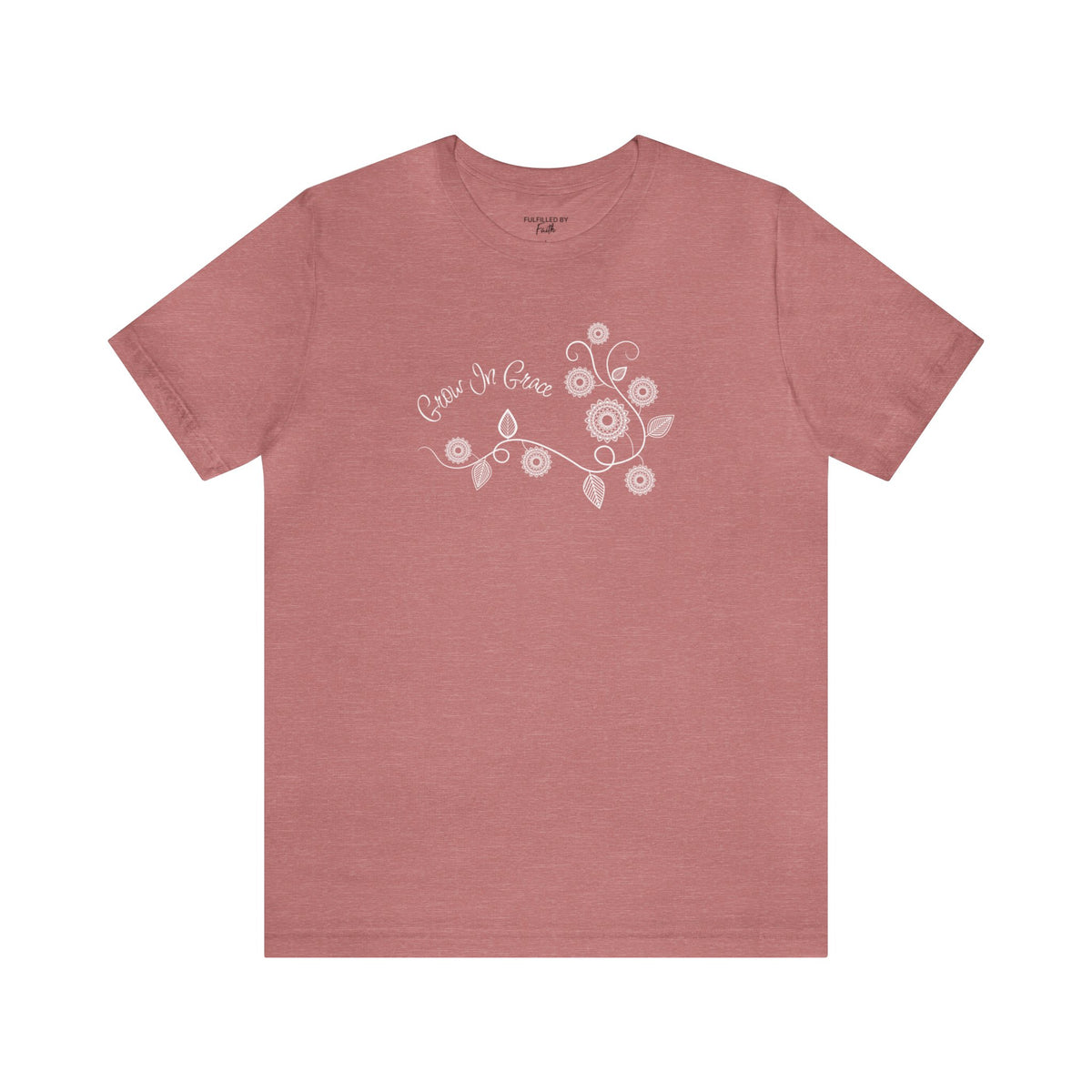 Grow In Grace - Floral Mandala Vine Design - Women's Christian T-Shirt