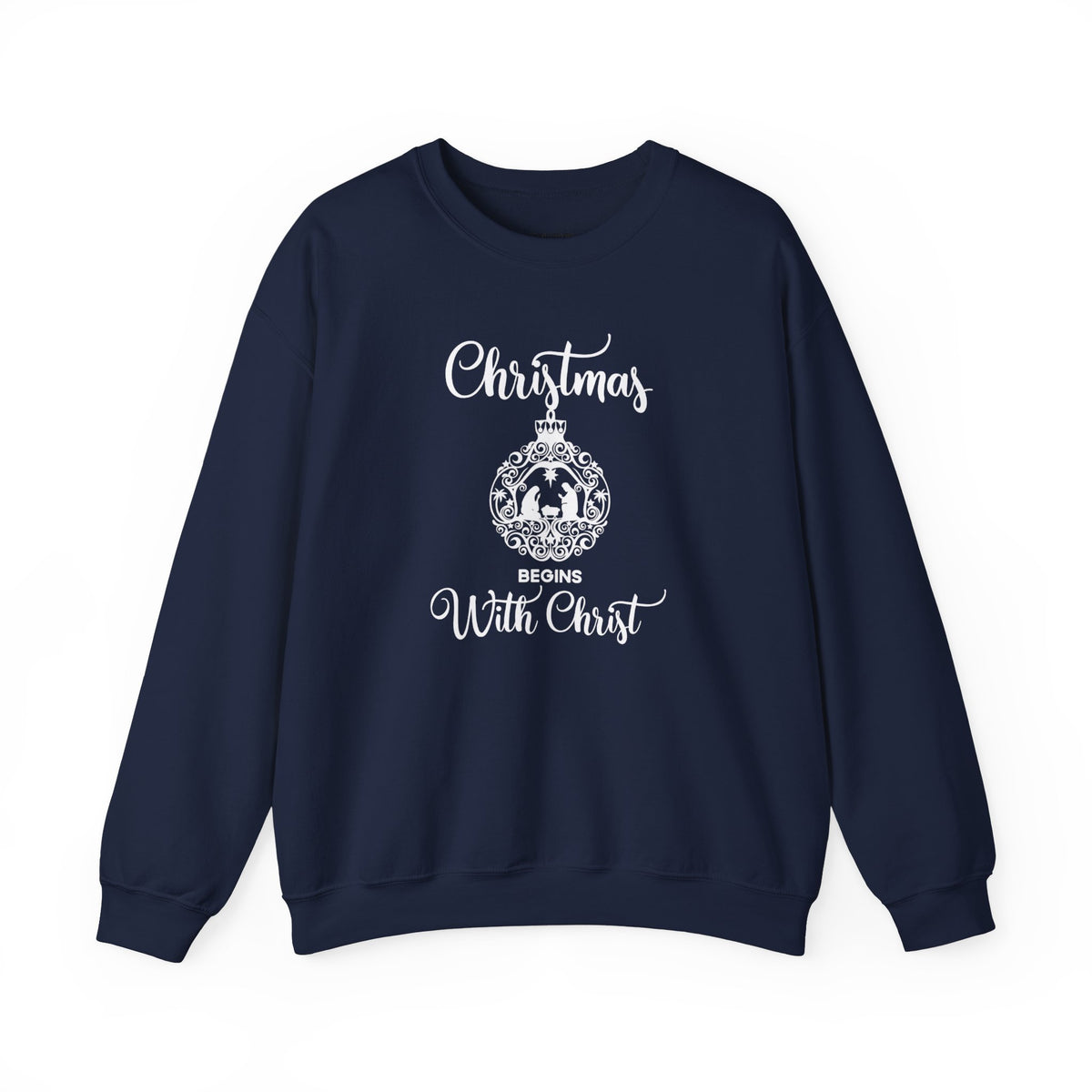 Christmas Begins With Christ  Women's Christian Sweatshirt