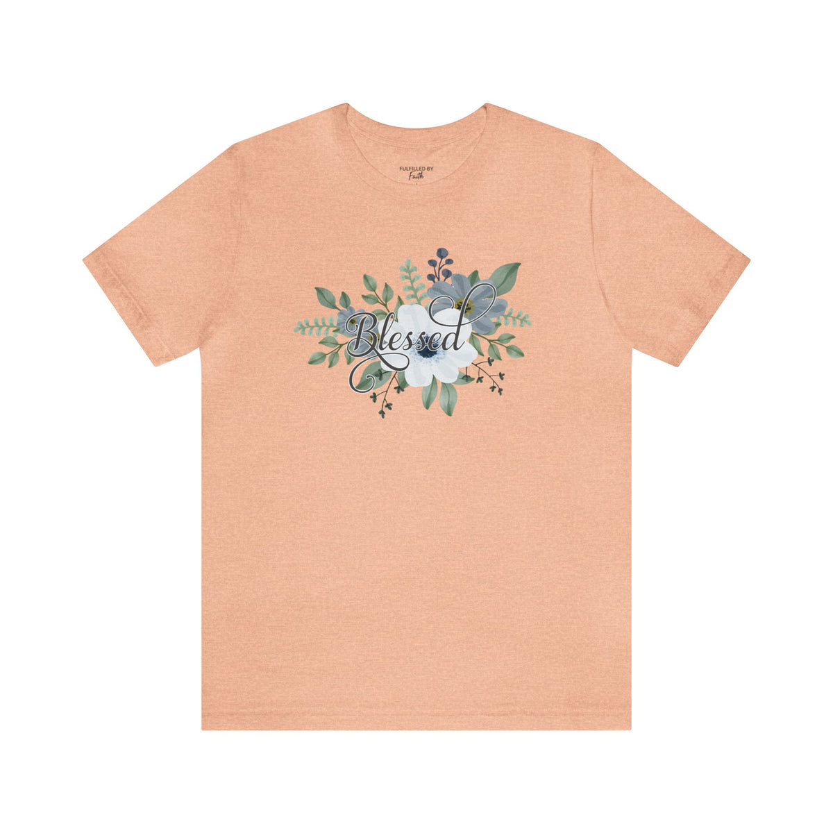 Blessed, Floral Christian T-Shirt