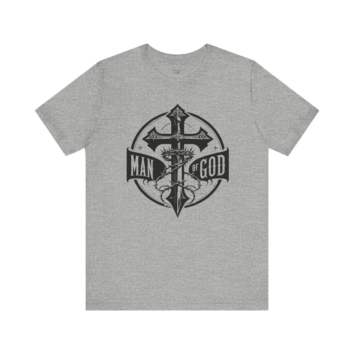 Man of God Cross Design  - Men's Christian T-Shirt