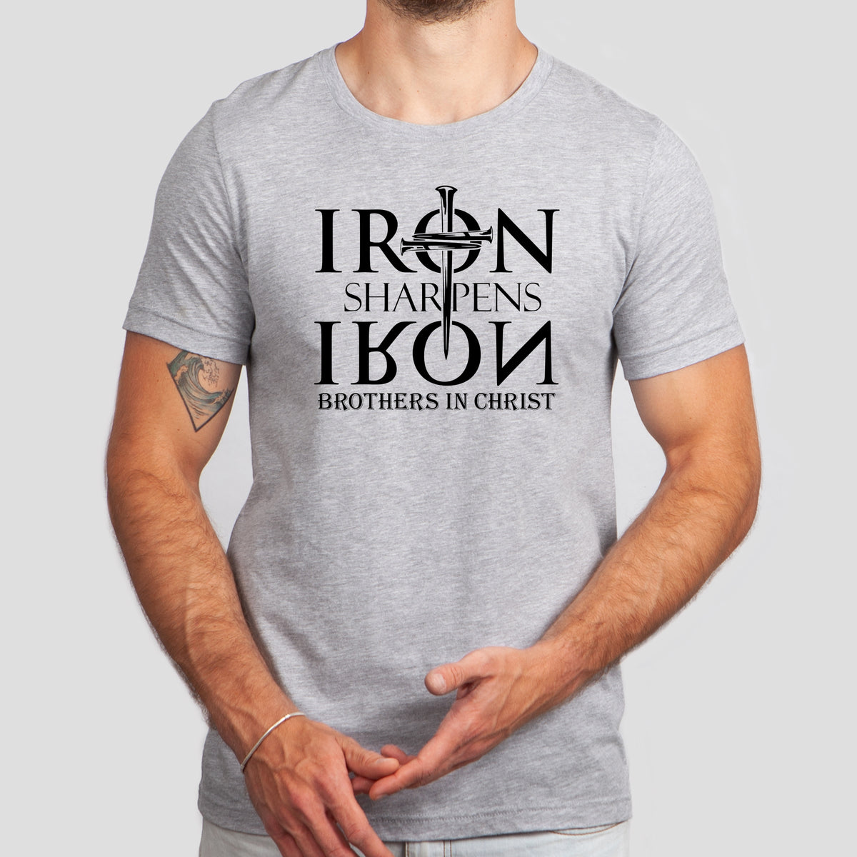 Iron Sharpens Iron, Brothers In Christ - Christian T-Shirt