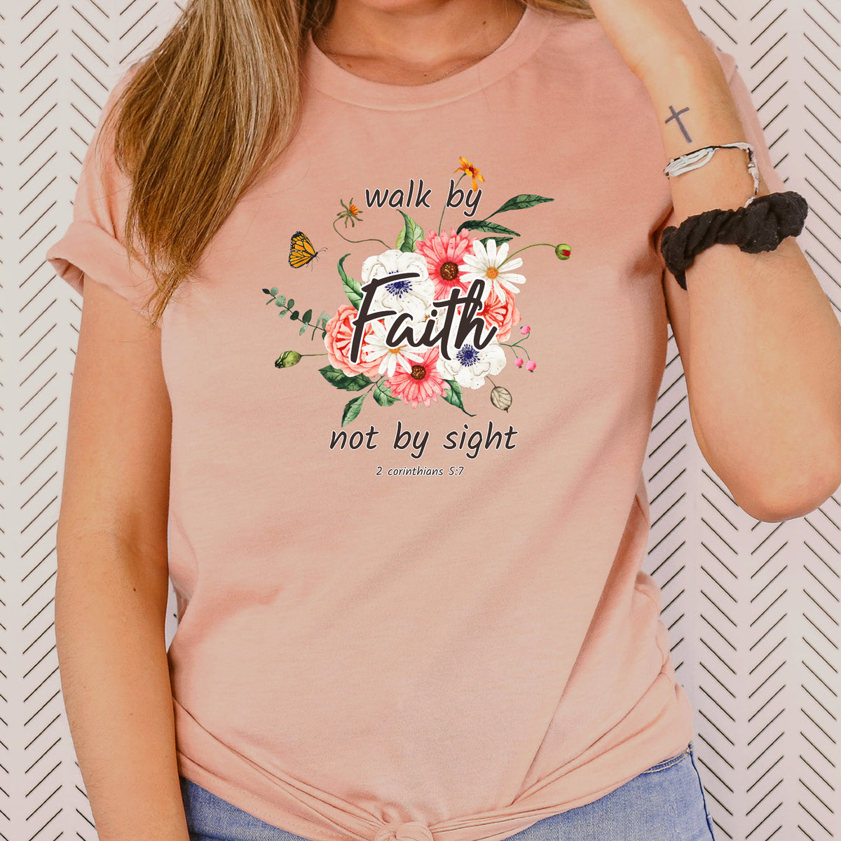 Walk by Faith Not by Sight  - Women's Christian T-Shirt